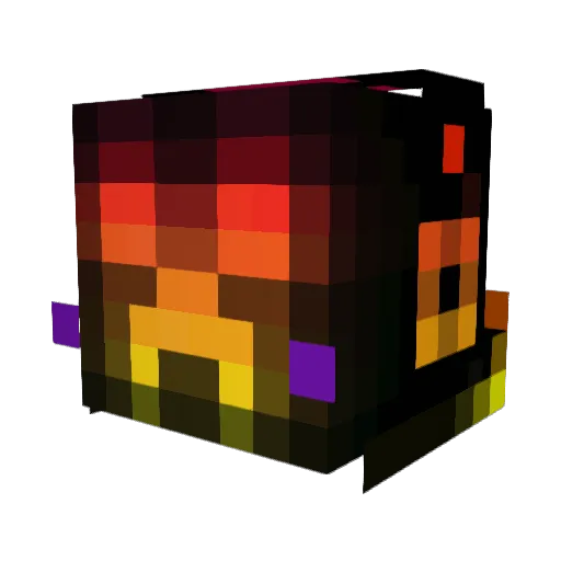 AloXoX2008 Minecraft avatar head, 3D render
