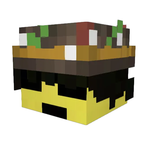 AloY_03 Minecraft avatar head, 3D render
