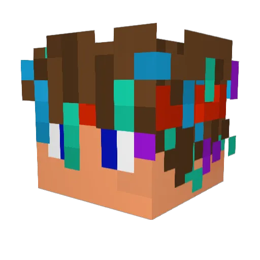 Aloe_Gaming Minecraft avatar head, 3D render