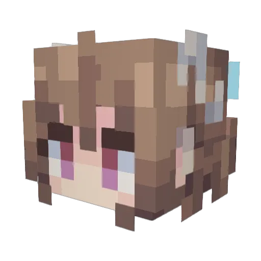 AloesOvO Minecraft avatar head, 3D render