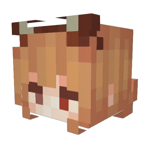 Aloetime Minecraft avatar head, 3D render