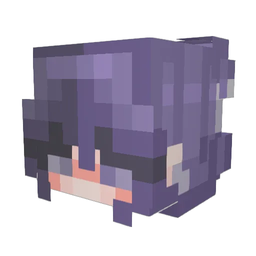 Aloiii Minecraft avatar head, 3D render