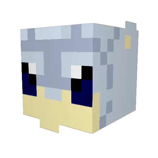 AlolanSandslash Minecraft avatar head, 3D render