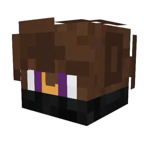 Alologame Minecraft avatar head, 3D render