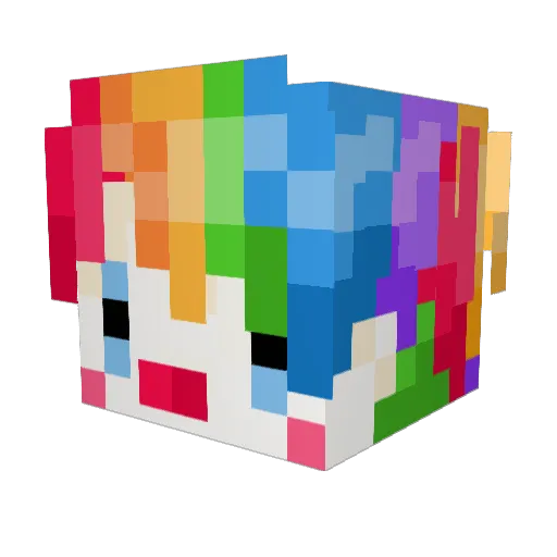 AloneCripti Minecraft avatar head, 3D render