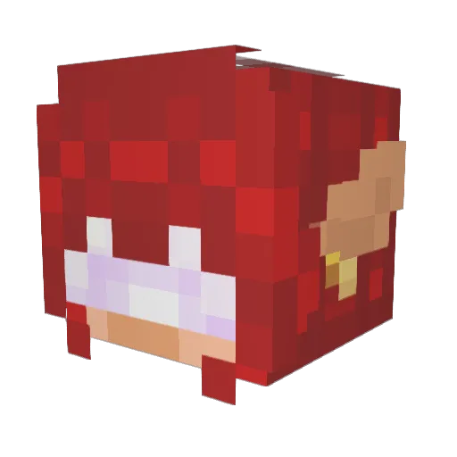 AloneRink Minecraft avatar head, 3D render