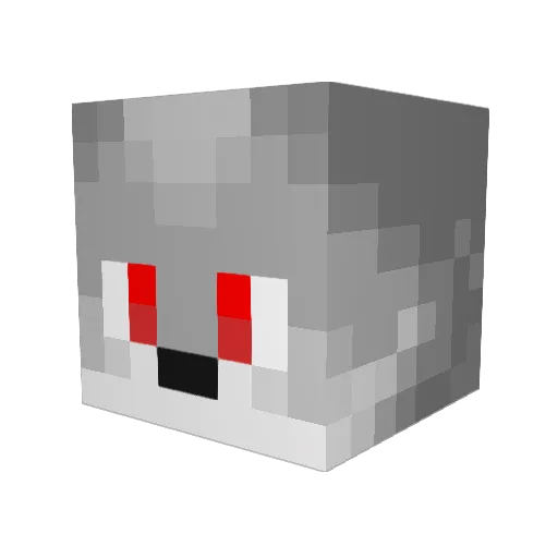 AloneWolfRx Minecraft avatar head, 3D render