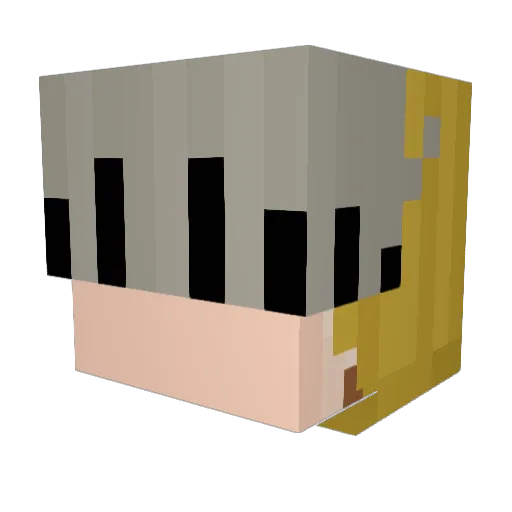 Alonely Minecraft avatar head, 3D render