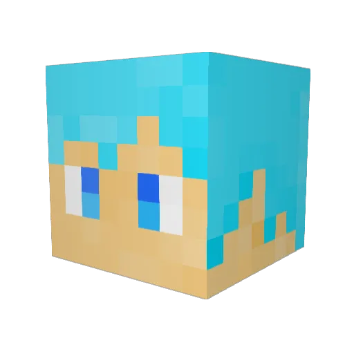 Alonemourn Minecraft avatar head, 3D render