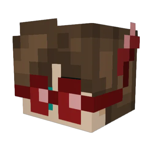 Alonesalt Minecraft avatar head, 3D render