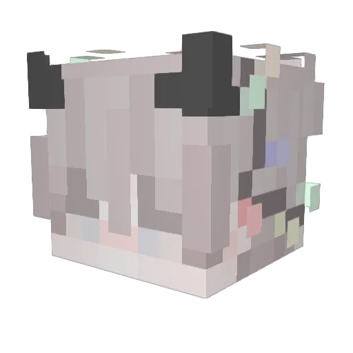 Alonphaso Minecraft avatar head, 3D render