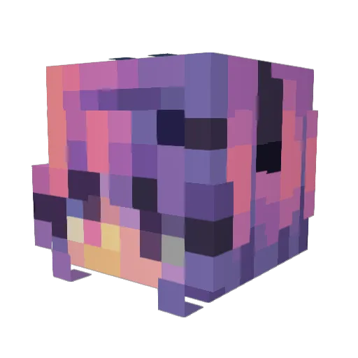 AloofAF Minecraft avatar head, 3D render