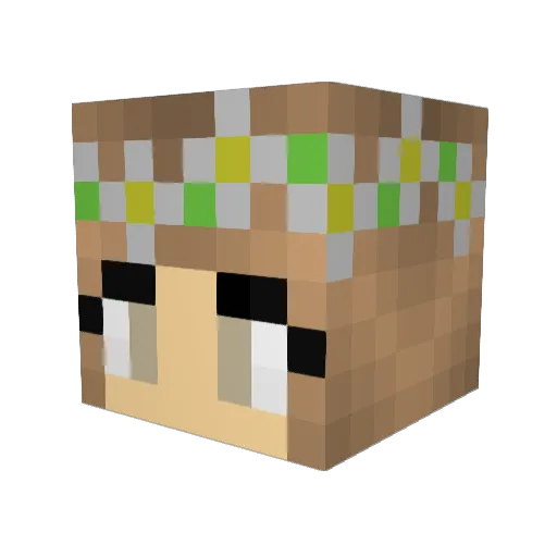 Alope05 Minecraft avatar head, 3D render
