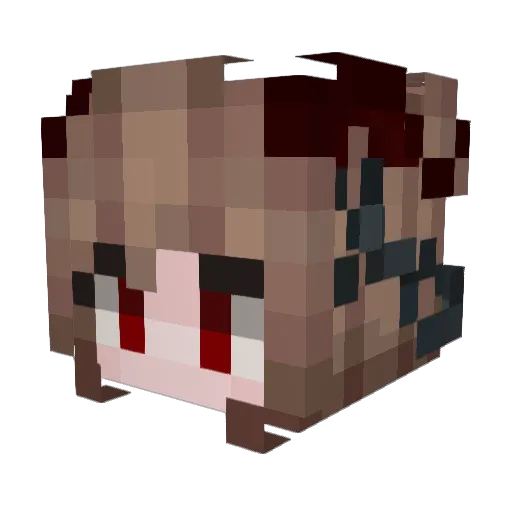Alorily Minecraft avatar head, 3D render
