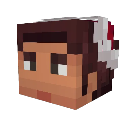 Alosion Minecraft avatar head, 3D render