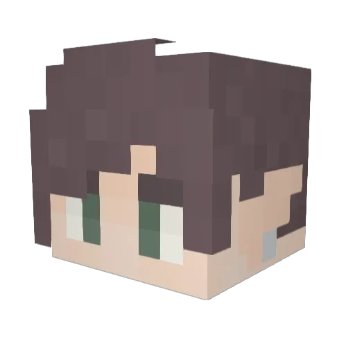 Alosiv Minecraft avatar head, 3D render