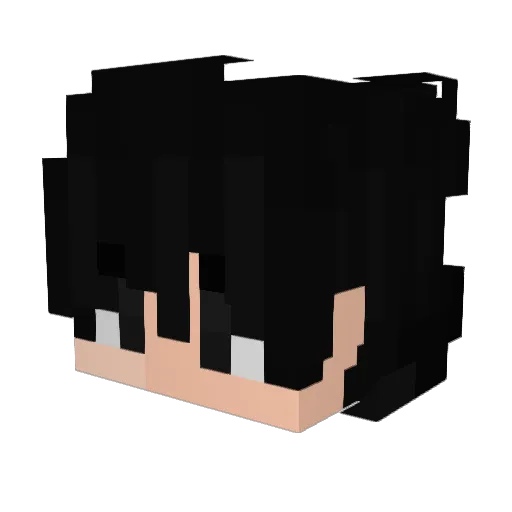 Alouf10 Minecraft avatar head, 3D render