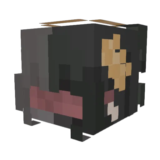 Aloyablock Minecraft avatar head, 3D render