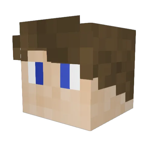 Aloyboii Minecraft avatar head, 3D render