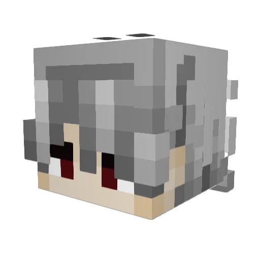 Alozyn Minecraft avatar head, 3D render