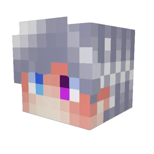 AlpKutluhan Minecraft avatar head, 3D render