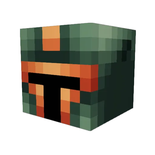 AlpZor Minecraft avatar head, 3D render