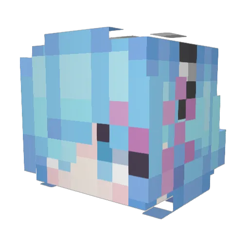 AlpacaLord Minecraft avatar head, 3D render