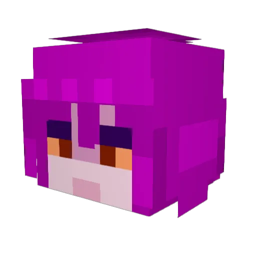 AlpacaPascal Minecraft avatar head, 3D render