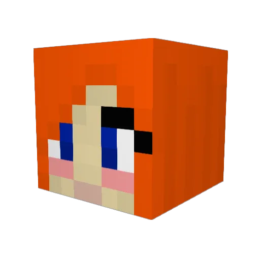 AlpacaPie Minecraft avatar head, 3D render