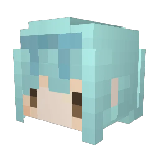 Alpaca_233 Minecraft avatar head, 3D render