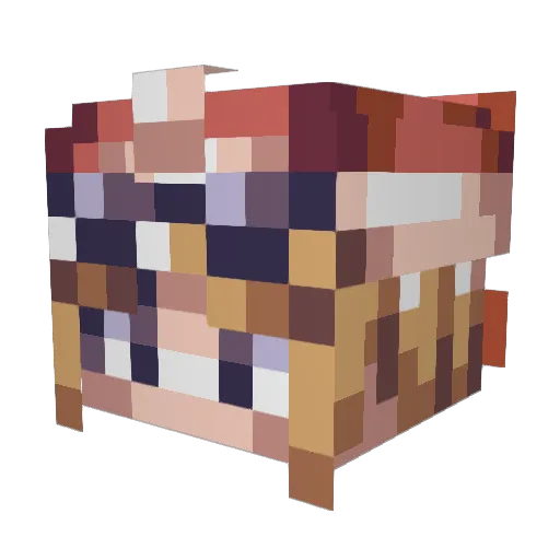 Alpaca_Guy Minecraft avatar head, 3D render