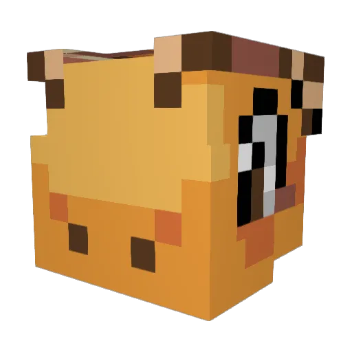 Alpacalii Minecraft avatar head, 3D render