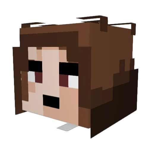 Alpacibo Minecraft avatar head, 3D render