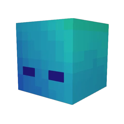 Alpacreme Minecraft avatar head, 3D render