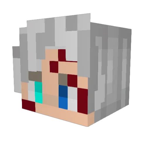 Alpah17 Minecraft avatar head, 3D render