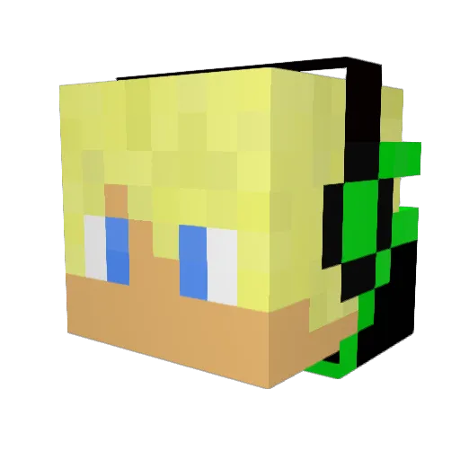 Alpemo8239 Minecraft avatar head, 3D render