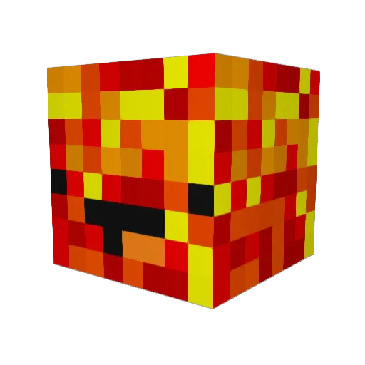 AlperBaba Minecraft avatar head, 3D render
