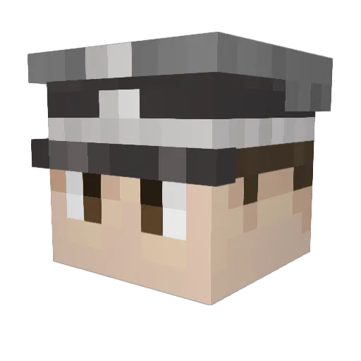 AlperToprak Minecraft avatar head, 3D render
