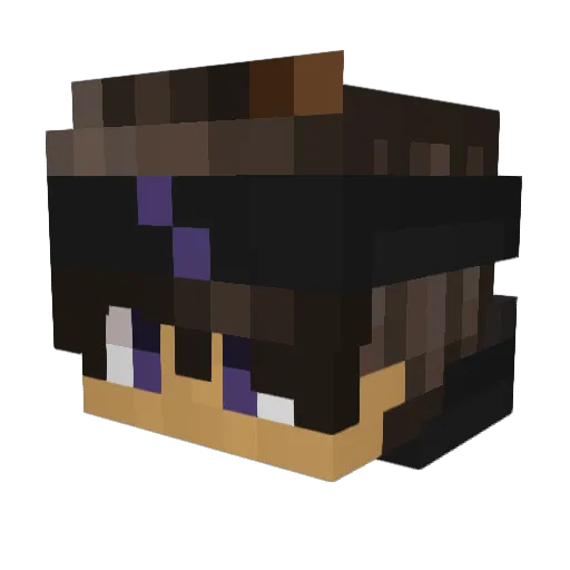 Alperzival Minecraft avatar head, 3D render