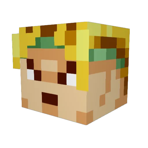 Alpha1593 Minecraft avatar head, 3D render