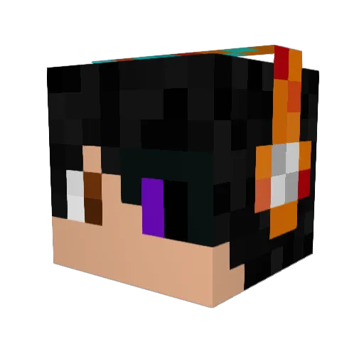 Alpha23578 Minecraft avatar head, 3D render