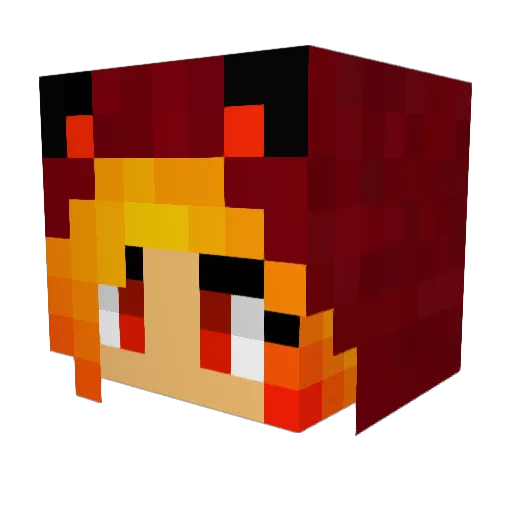 Alpha34200 Minecraft avatar head, 3D render