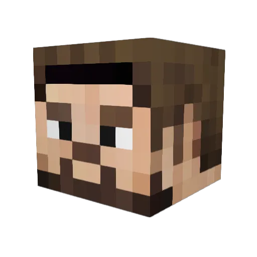 Alpha394 Minecraft avatar head, 3D render