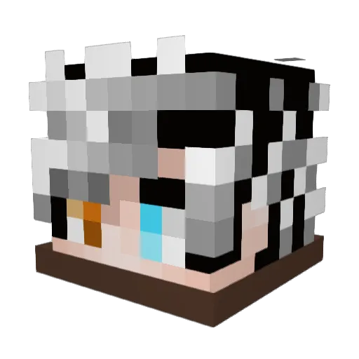Alpha67677 Minecraft avatar head, 3D render
