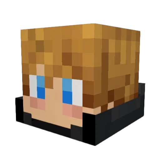 Alpha7250 Minecraft avatar head, 3D render