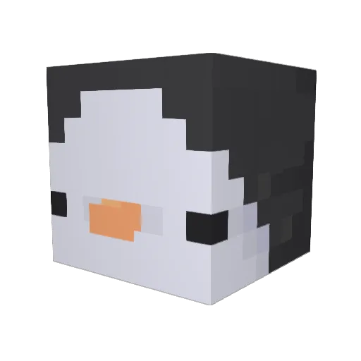 AlphaAXL Minecraft avatar head, 3D render