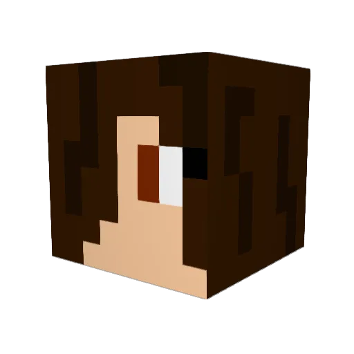 AlphaAtlas Minecraft avatar head, 3D render
