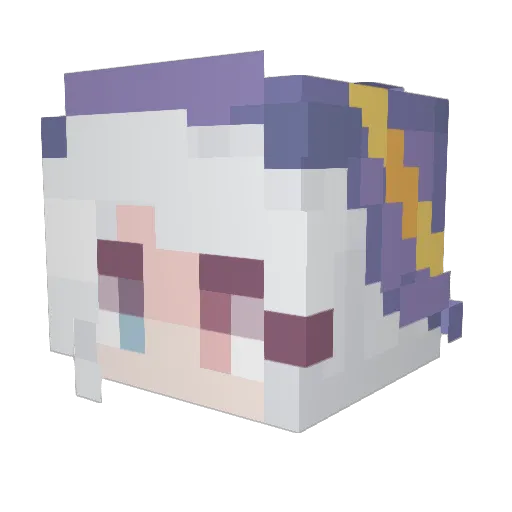 AlphaAzzaGamma Minecraft avatar head, 3D render