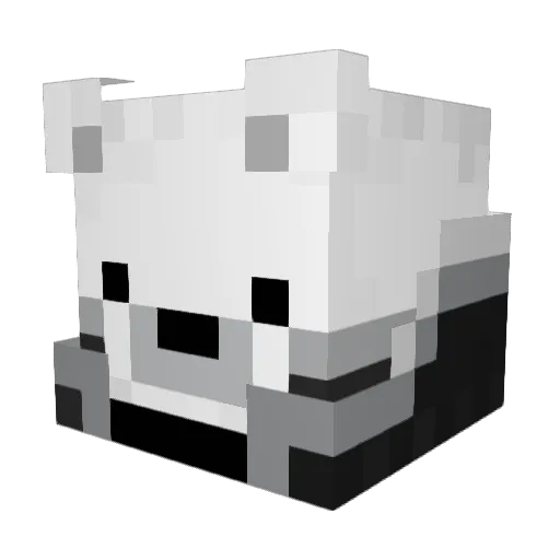AlphaBear2035 Minecraft avatar head, 3D render