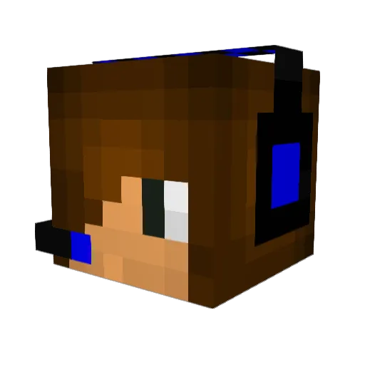 AlphaBeta1021 Minecraft avatar head, 3D render
